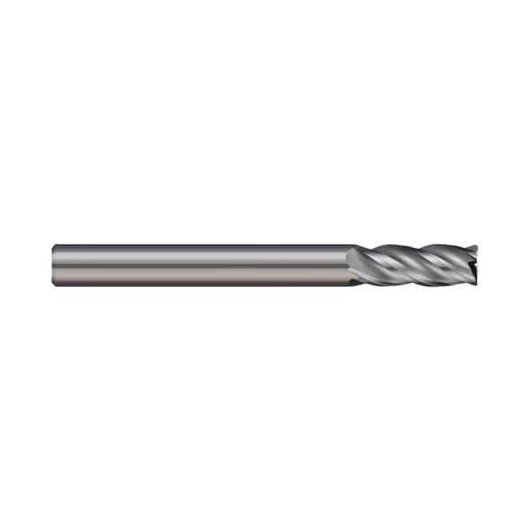 End Mill, 4 Flute, Corner Radius, 0.2500" (1/4) Cutter dia, Finish: UN